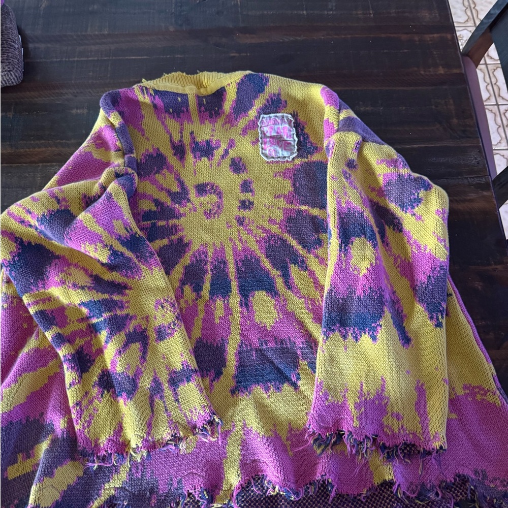 Magnolia Pearl Yellow and Purple Knit Sweater - Picture 4 of 4